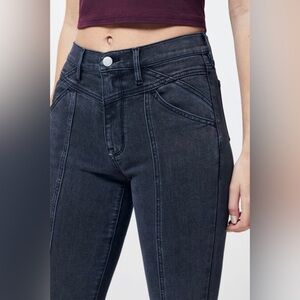 Topshop Dark Gray High-Rise Jeans